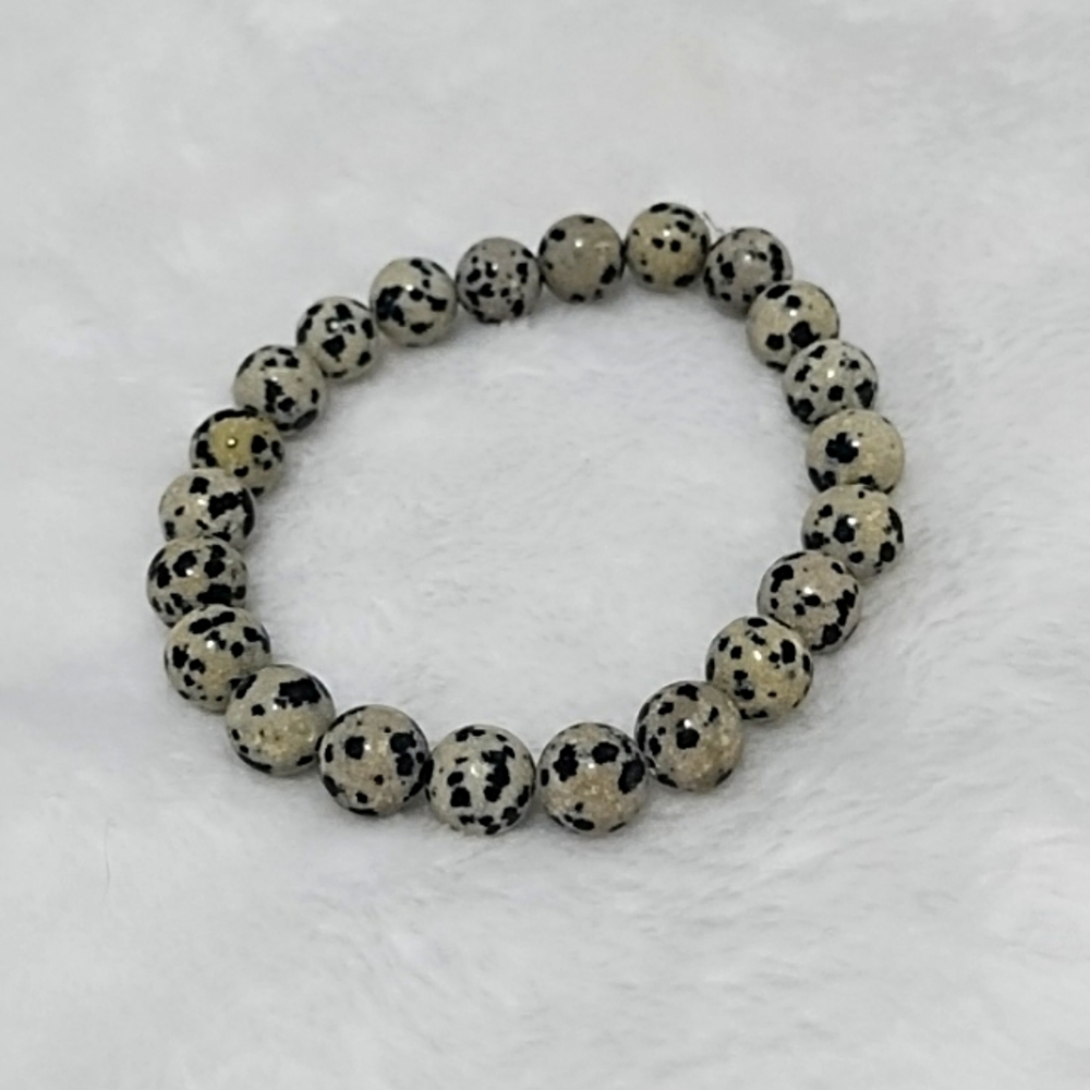 Handmade - Dalmatian Jasper Gemstone Bracelet